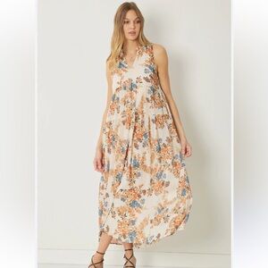 Entro Floral‎ Print Maxi Dress Size Small NWT